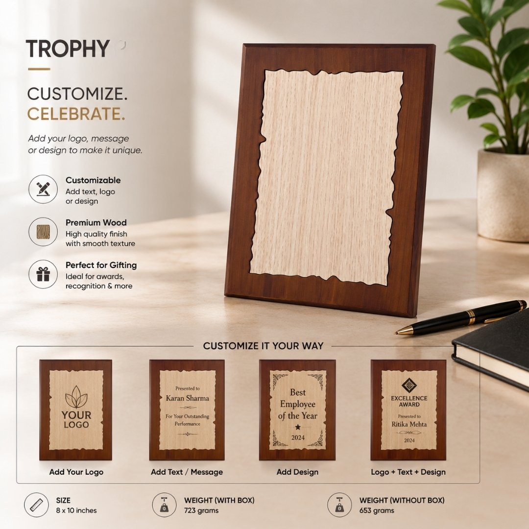 customised Wooden Trophy Plaque - Image 2