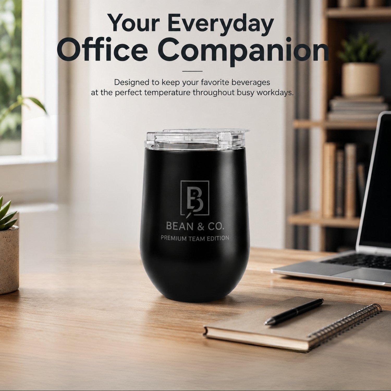 customised Black Wine Tumbler Set of 2 - Image 3