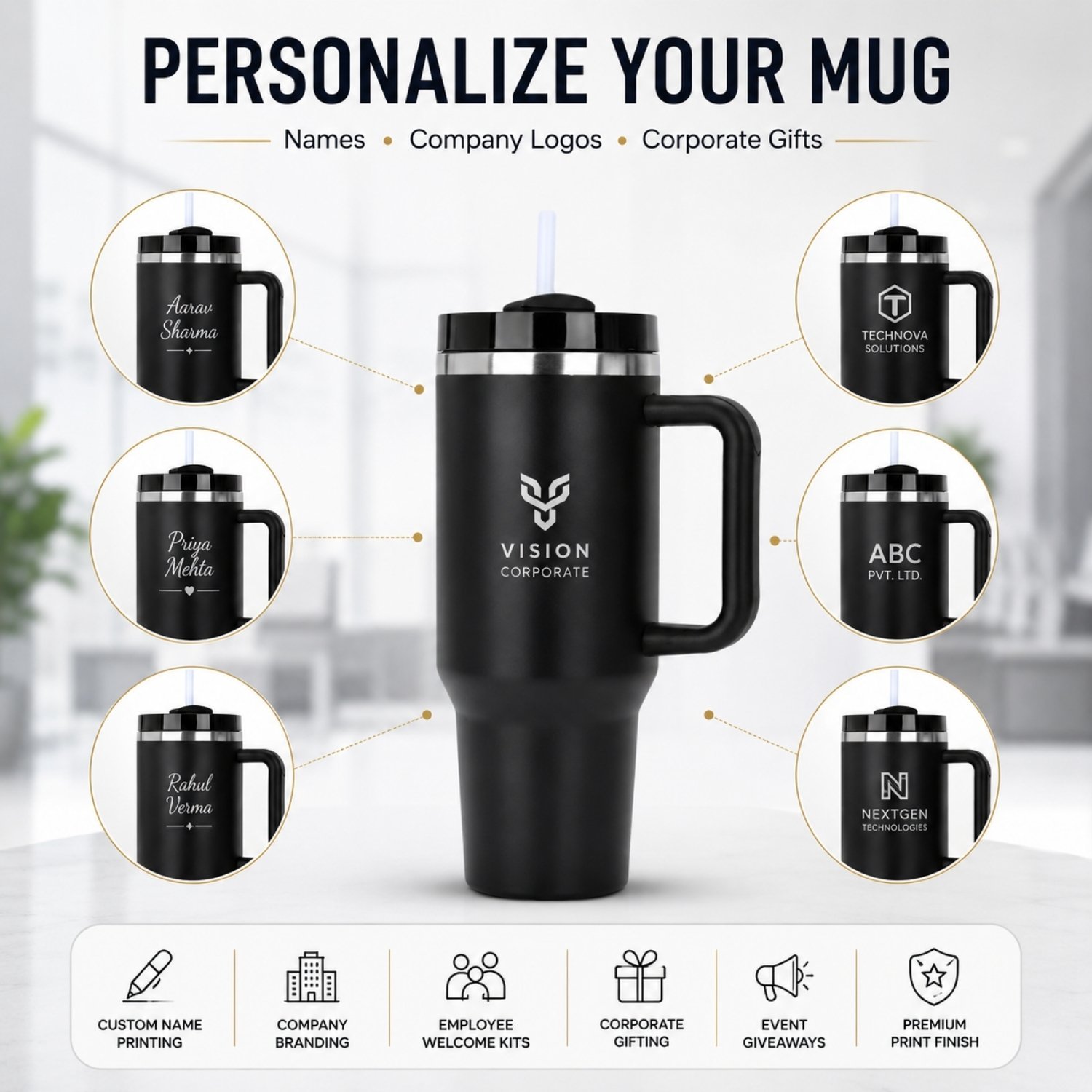 customised black tumbler - Image 3