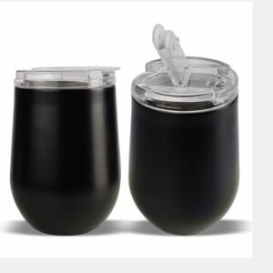 customised Black Wine Tumbler Set of 2