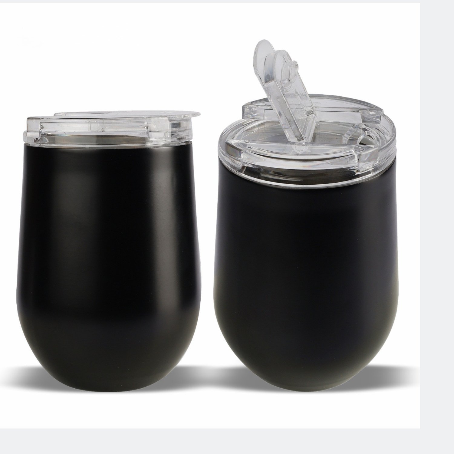 customised Black Wine Tumbler Set of 2