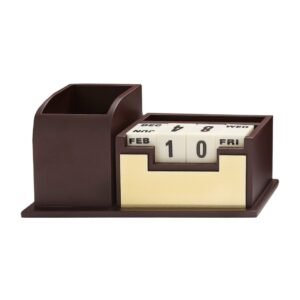 customised Calendar Pen Holder Wooden